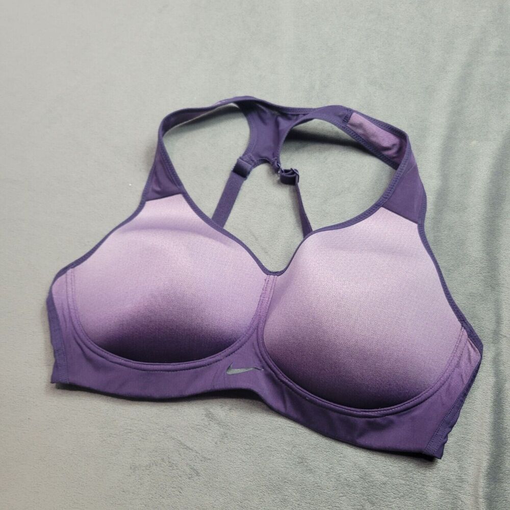 Nike Dri-Fit Purple Sports Bra With Racerback & Light Padding - Womens Activewea